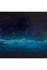 Abstraction, peinture dans les nuances bleues